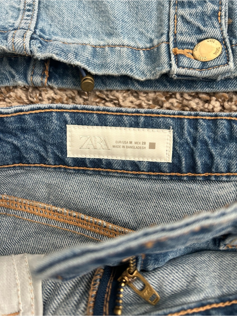Zara Blue Denim Button-Up and Mini Skort Set - Picture 5 of 9